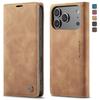 Business Magnetic Card Solt Wallet Flip Leather Case For iPhone 17 Pro Max 16 15 14 13 12 11 Plus 17air 16E Kickstand Book Cover