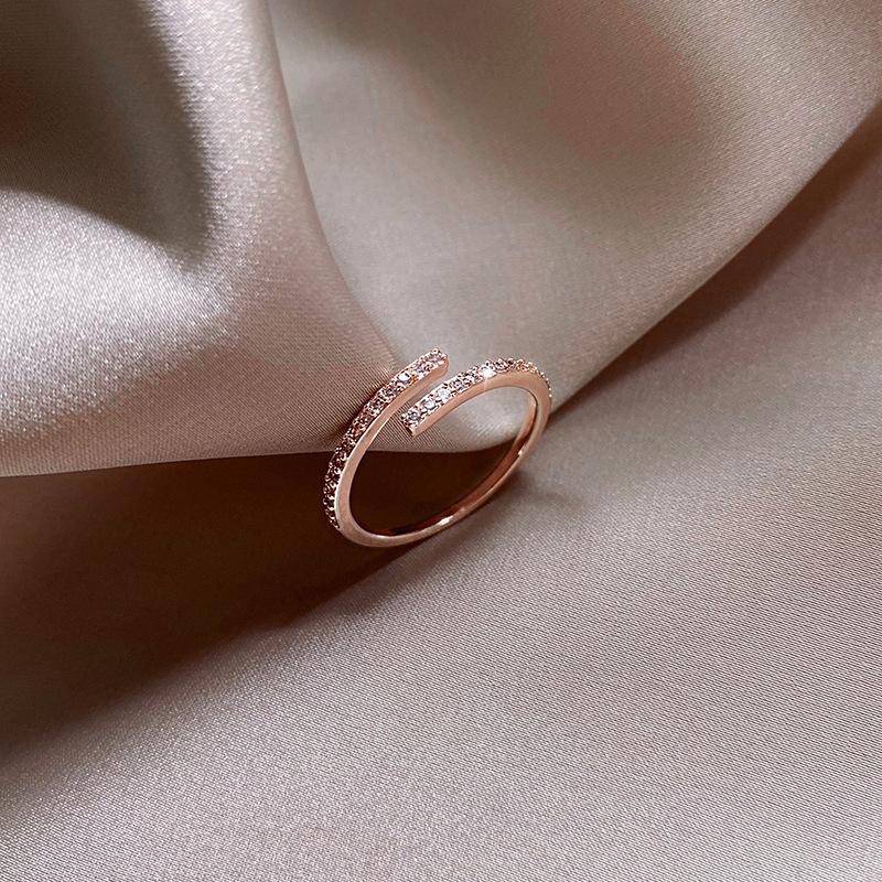 Minimalist Thin Rings For Women Wedding Brilliant Cubic Zircon High Quality Versatile Female Finger Ring Jewelry Gifts