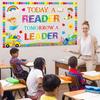 Read Bulletin Board Decorations Set Back To School Reading Classroom Decoration Today a Reader Tomorrow a Leader Paper Cutouts Welcome Bulletin Board