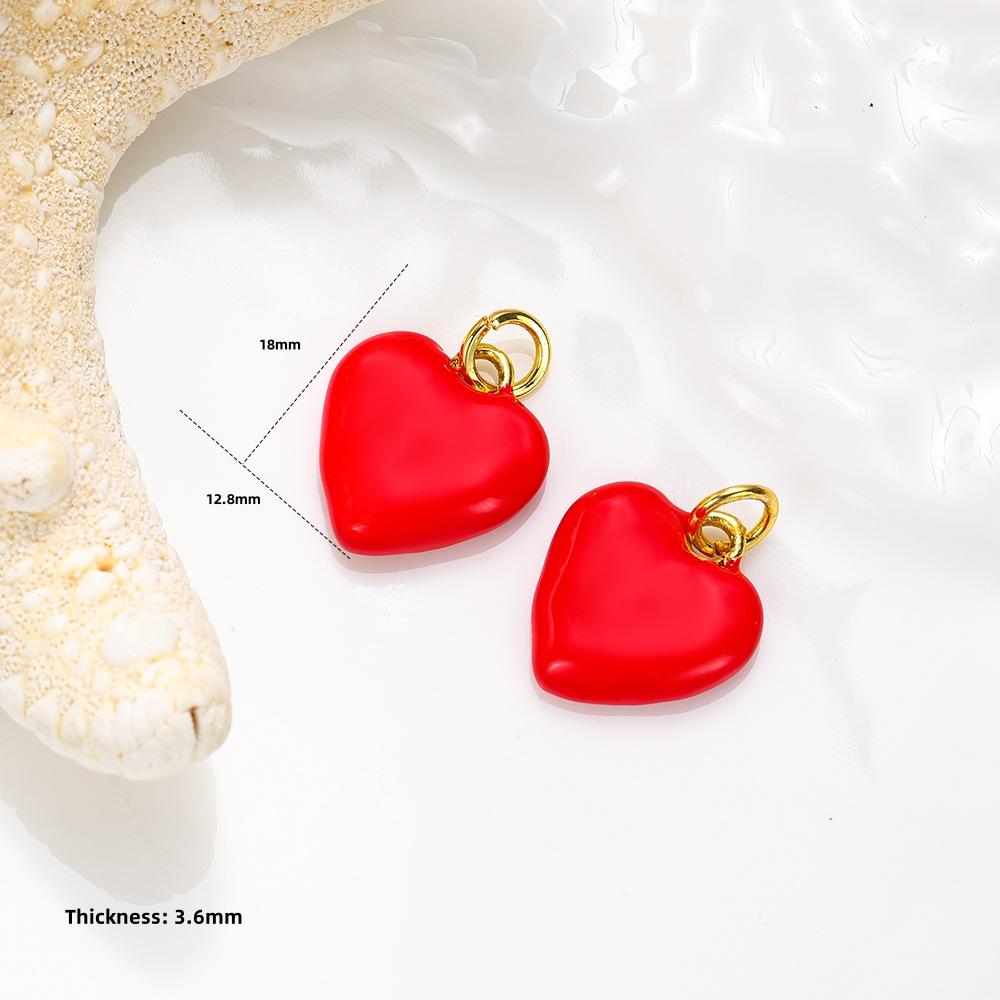 Nische frischer roter Öltropfen Liebe Schmetterling Stern Anhänger Halskette Schmuck DIY Zubehör Anhänger handgefertigte Materialien