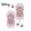 Temporary Tattoo Sticker, Flower Lace Lotus Pattern Fake Tattoos for Women Men, Waterproof DIY Face Arm Leg Body Art Decoration for Masquerade Party