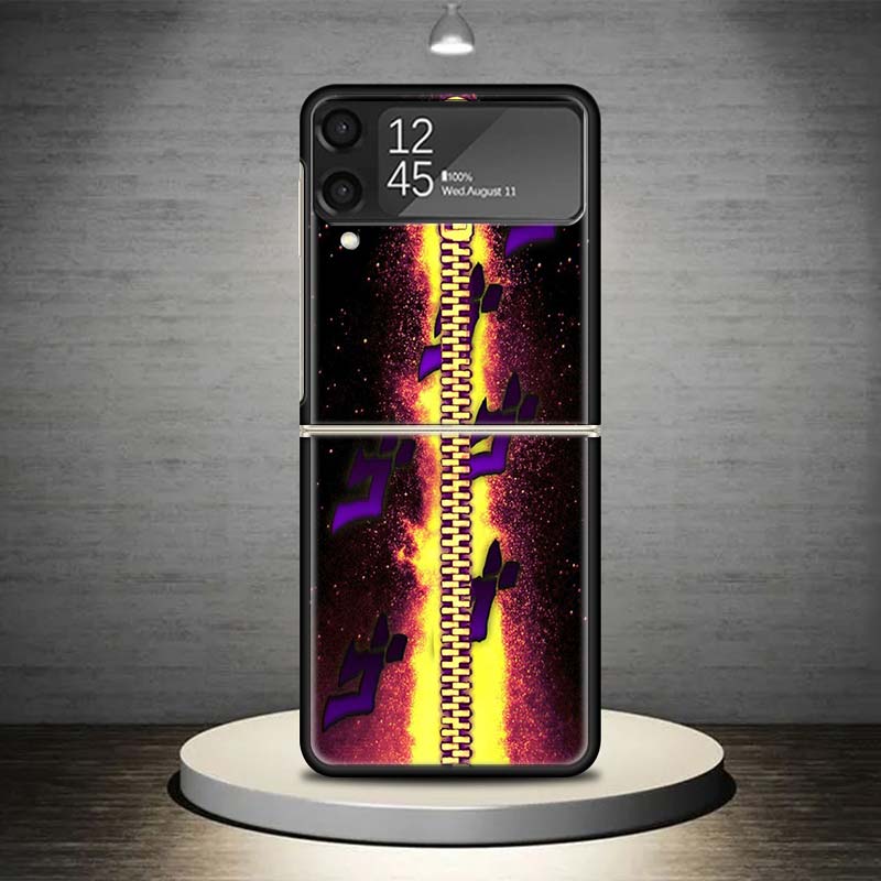 JoJo Adventure Bruno Buccellati Phone Case For Samsung Galaxy Z Flip 7 6 5 4 3 5G Shockproof Cover Z Flip7 Flip6 ZFlip5 Flip3 Fl