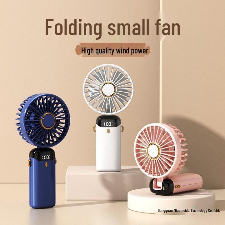 Cross-border N15 USB Rechargeable Foldable Handheld Fan with Digital Display & Aromatherapy