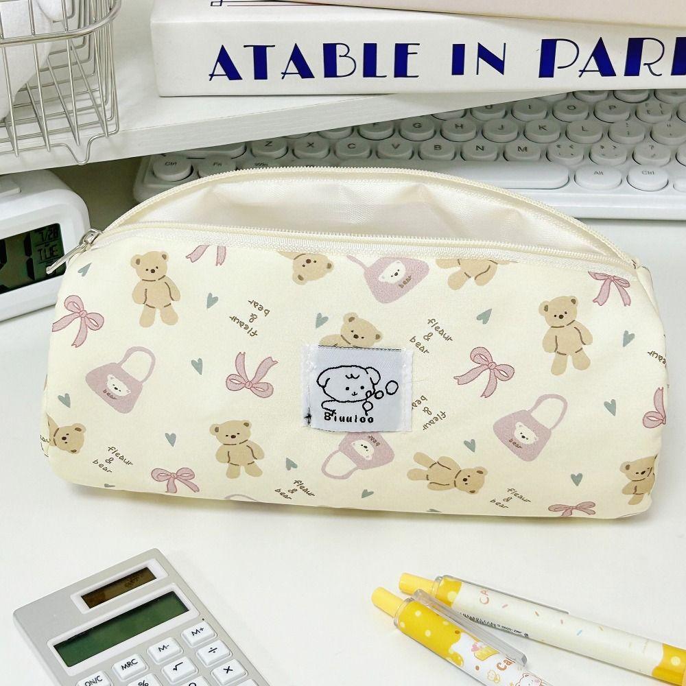 Little Bear Pen Bag Portable Stationery Storage Bag New Pencil Case Back To School