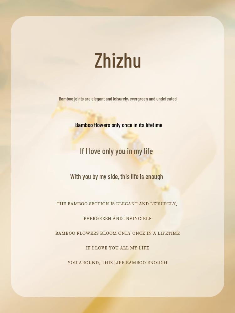 Bamboo Hetian Jade Sterling Silver Bracelet for Women – Elegant Beaded Christmas Gift