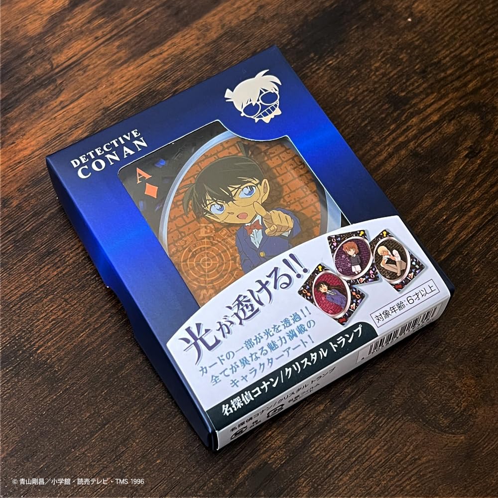 Tenyo Detective Playing Cards Parts of the Cards Translucent Playing 54 Cards with Different PVC Ages 6 and Up Conan/Crystal TTR-01, Translucent,
