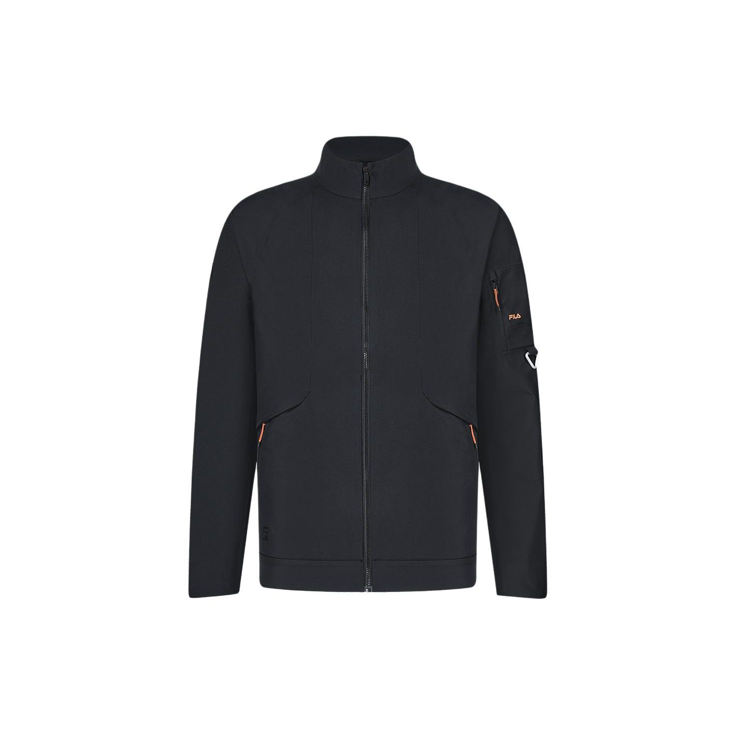 

FILA Letter Print Stand Collar Sports Woven Jacket Men Jacket Deep-Black A11M417709F-BK L