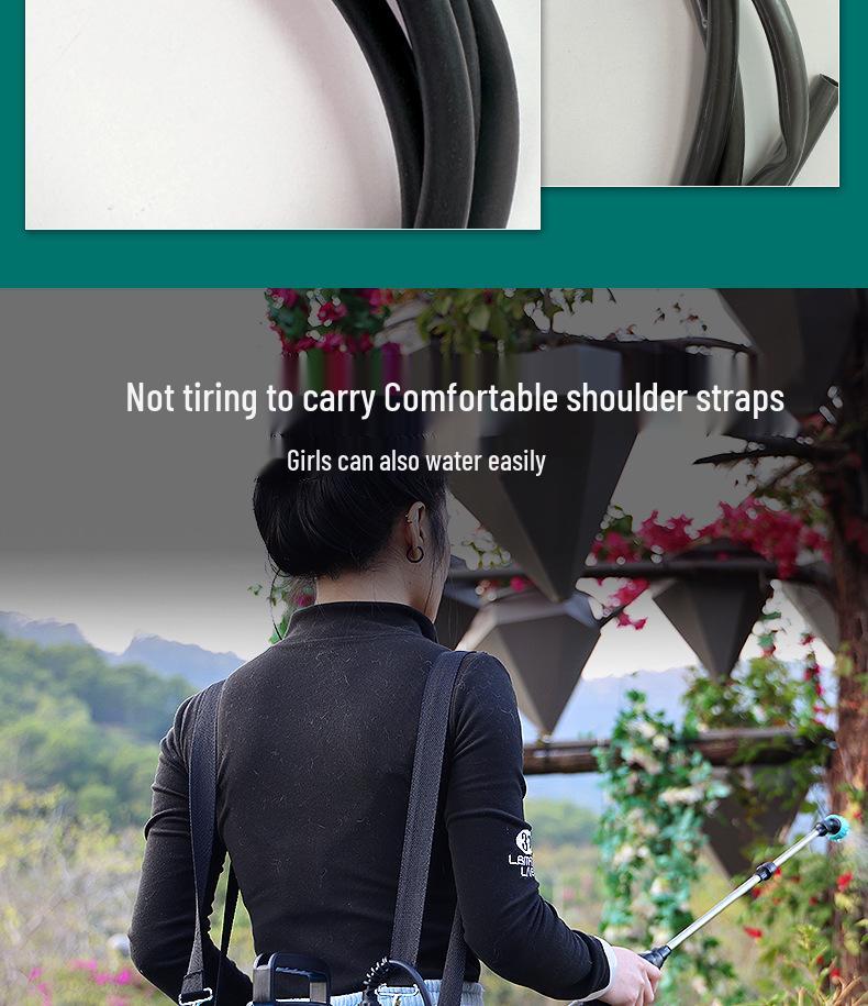 Pulverizador Elétrico de Alta Capacidade para Pomares - 5L/8L, 6 Opções de Bico, Ideal para Pesticidas e Rega de Flores