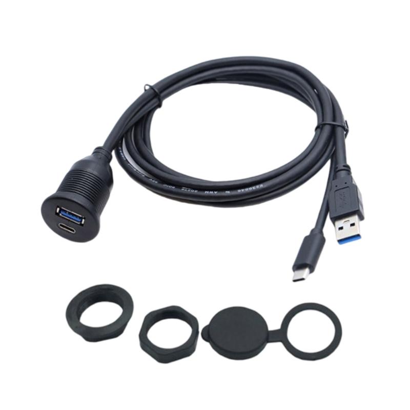 Waterproof USB3.0 Type C Car Dashboards Extension Cable with Easy Installation for Multiple Devices