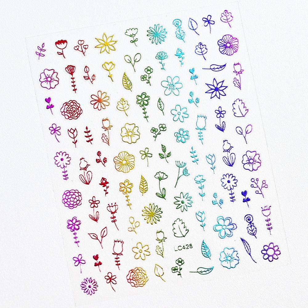 Black Heart-Shaped Japanese Manicure Sticker, Small Fresh Lines Love Striped Nail Decorative Decal