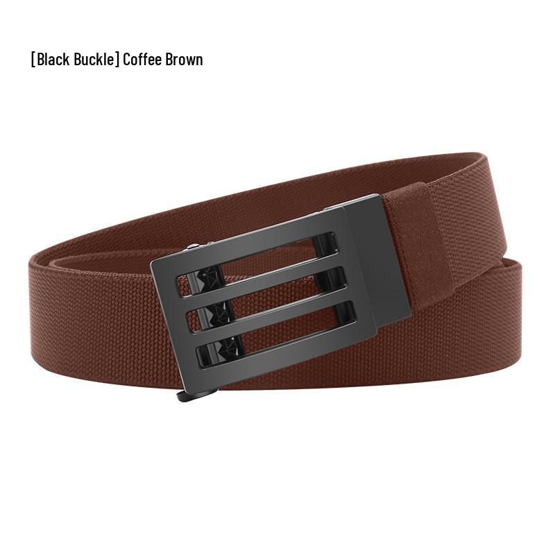 Men s Elastic Alloy Buckle Woven Tactical Belt - Douyin Style 120cm коричневый