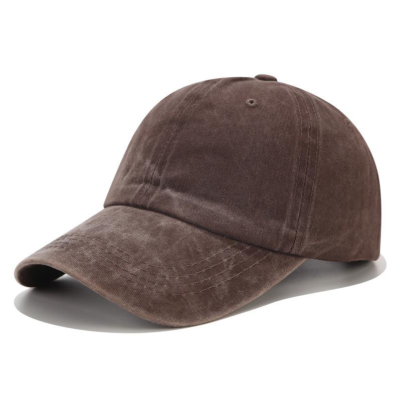 Retro Solid Color Washable Baseball Cap Summer New Women Men Hats Sunscreen Hats Cotton Outdoor Sport Running Visor Casual Cap