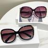 Trendy Large Frame Sunglasses Flower Decorated Eyeglass Legs Summer Popular Glasses Suitable for Women