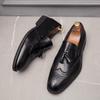 Men's Plus Size Tassel Leather Brogue Shoes - Casual Slip-On for Business or Weddings