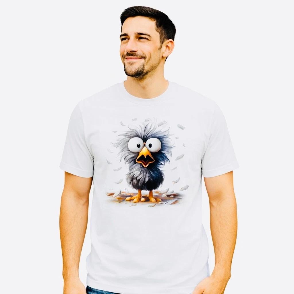 Смешная мультяшная юмористическая футболка F caw F Белая X-Large Унисекс 2XL