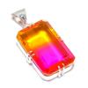 Bi-Color Tourmaline 925 Solid Sterling Silver Jewelry Pendant 1.77" SU-10238