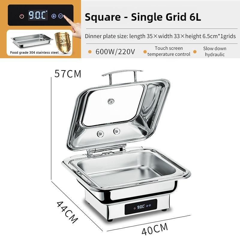Elektrischer Chafing Dish mit großer Kapazität Buffet-Set Partys Speisen-Buffetwärmer Restaurant Einstellbare Temperatur Kochfeld