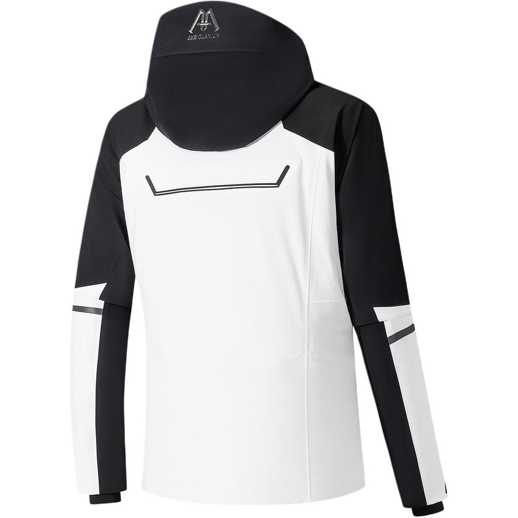 Anta Champion Outdoor Series Hooded Simple Color Block Zipper Letter Ski Jacket Women jackets 162540620-1