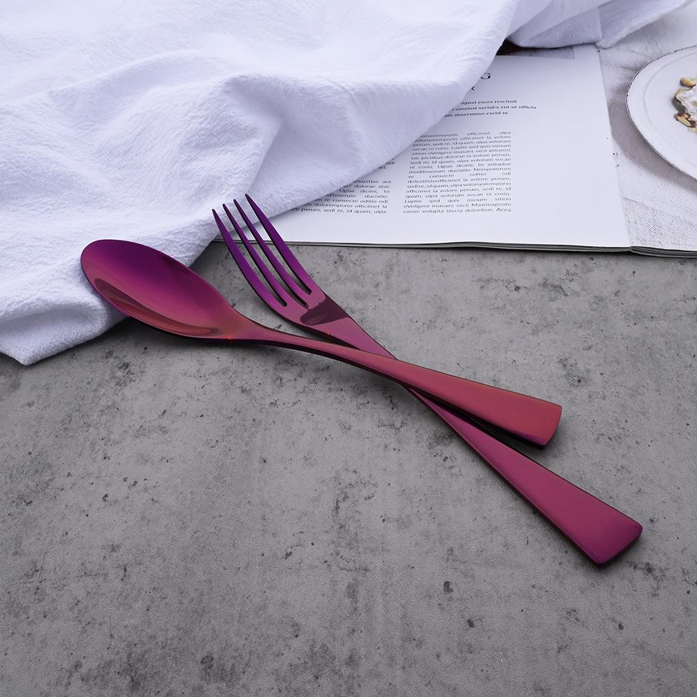 304 Stainless Steel 24Pcs/Set Gold Dinnerware Set Steak Knife Fork Coffee Spoon Cutlery Set Kitchen Tableware Silverware Set