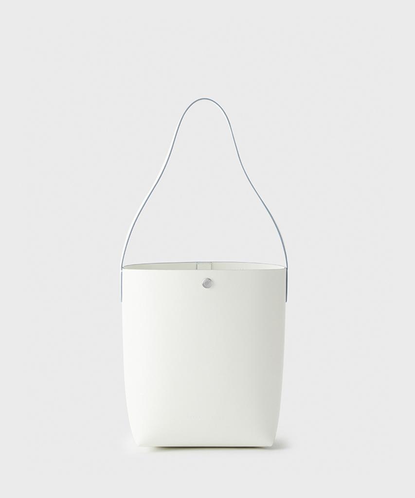 Herma Medium Cabas Shoulder Bag White Bluebell Edge