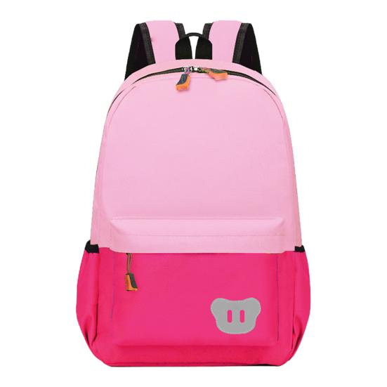 Zaino unisex in tela casual, con strisce riflettenti, tasche