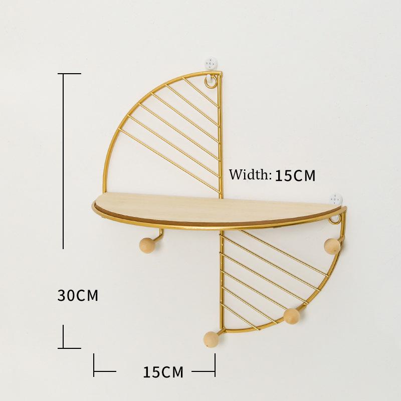 Moderní jednoduché železné háčky Nástěnná police ve tvaru vějíře Home Dekorace na stěnu obývacího pokoje Víceúčelové háčky na klíče