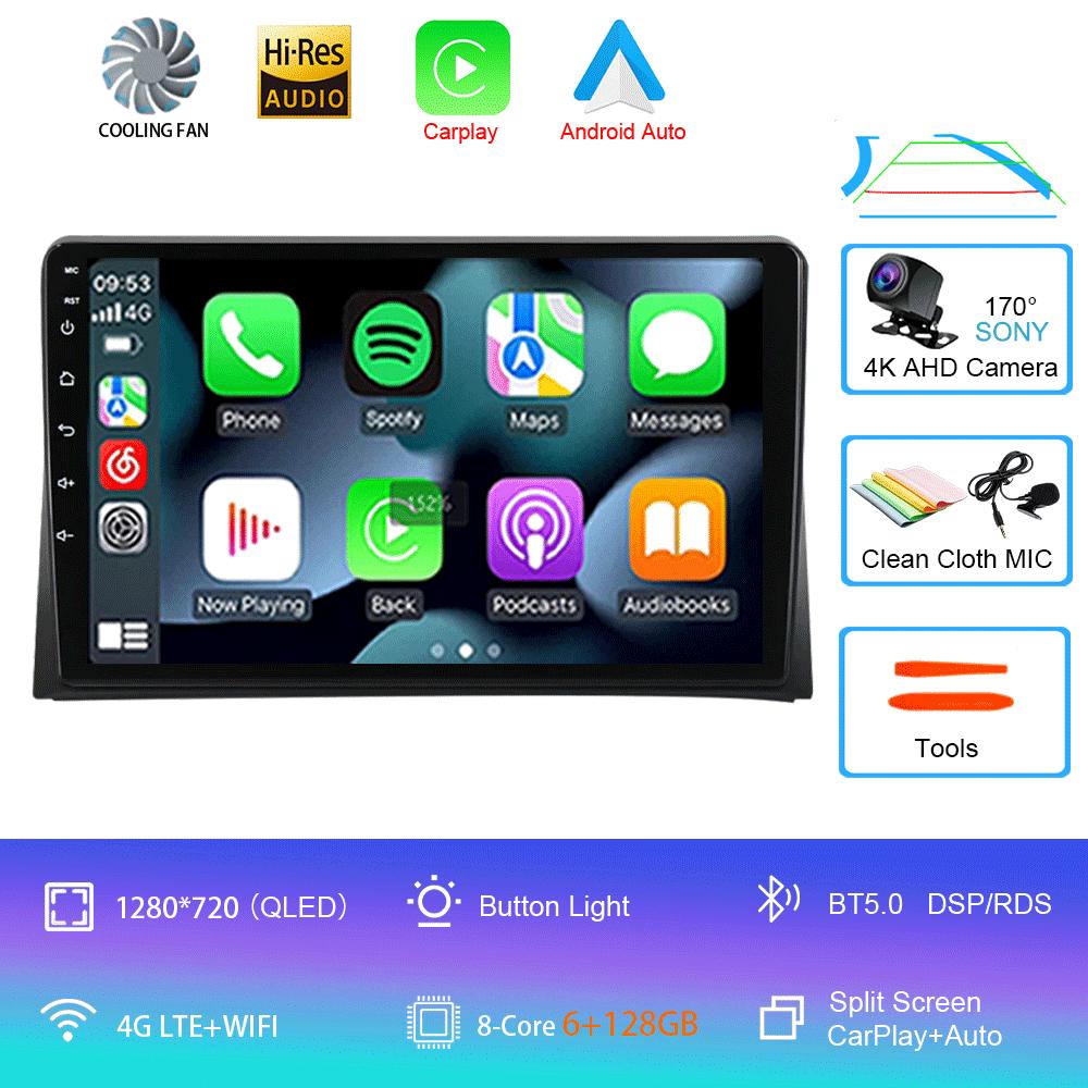 Android 14 Car Radio CarPlay For VW Multivan T5 Transporter 2003 - 2015 4G GPS DSP 2Din Stereo Multimedia Video Player BT