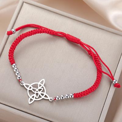 Dawapara Triquetra Celtic Knot Bracelet Stainless Steel Couple Jewelry Irish Trinity Knot Talisman Good Luck Charm