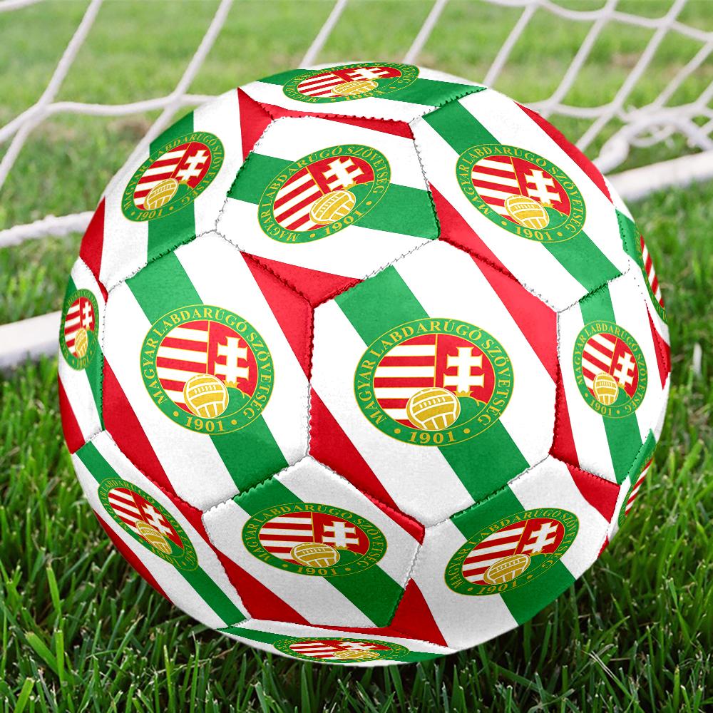 Hungarian Football Emblem Size 5 Soccer Ball,Indoor/Outdoor Suitable for Training Matches Tournaments Practice Games Perfect Gift for Fan