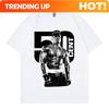 Rapper 50 Cent Grafik T-Shirts Herrenmode Hip Hop Vintage Kurzarm-T-Shirt Unisex Sommer 100% Baumwolle Übergroße T-Shirts