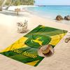 מגבת חוף מותאמת אישית של John Deere, הדפס את השם שלך טקסט מגבת קלה סופגת לשחייה נסיעות