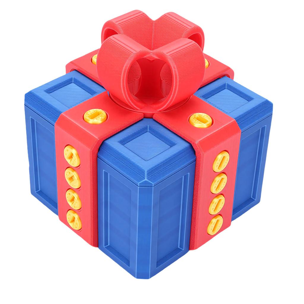 Annoying Gift Box 7x6.5x6.5cm Interactive 3D Printed Prank Screw Present Box for Birthday Xmas Spring Festival