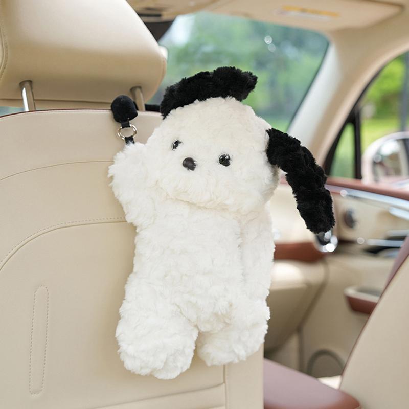 Universal Car Tissue Hanger Doll Cute Creative Hanging Tissue Holder Plush Vehicle Tissue Case Paper Box
