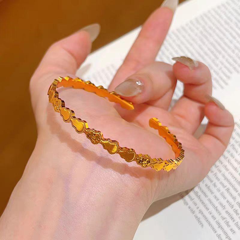 Iced Out Dragon Scale Gourd Bangle - Luxurious Gift for Her