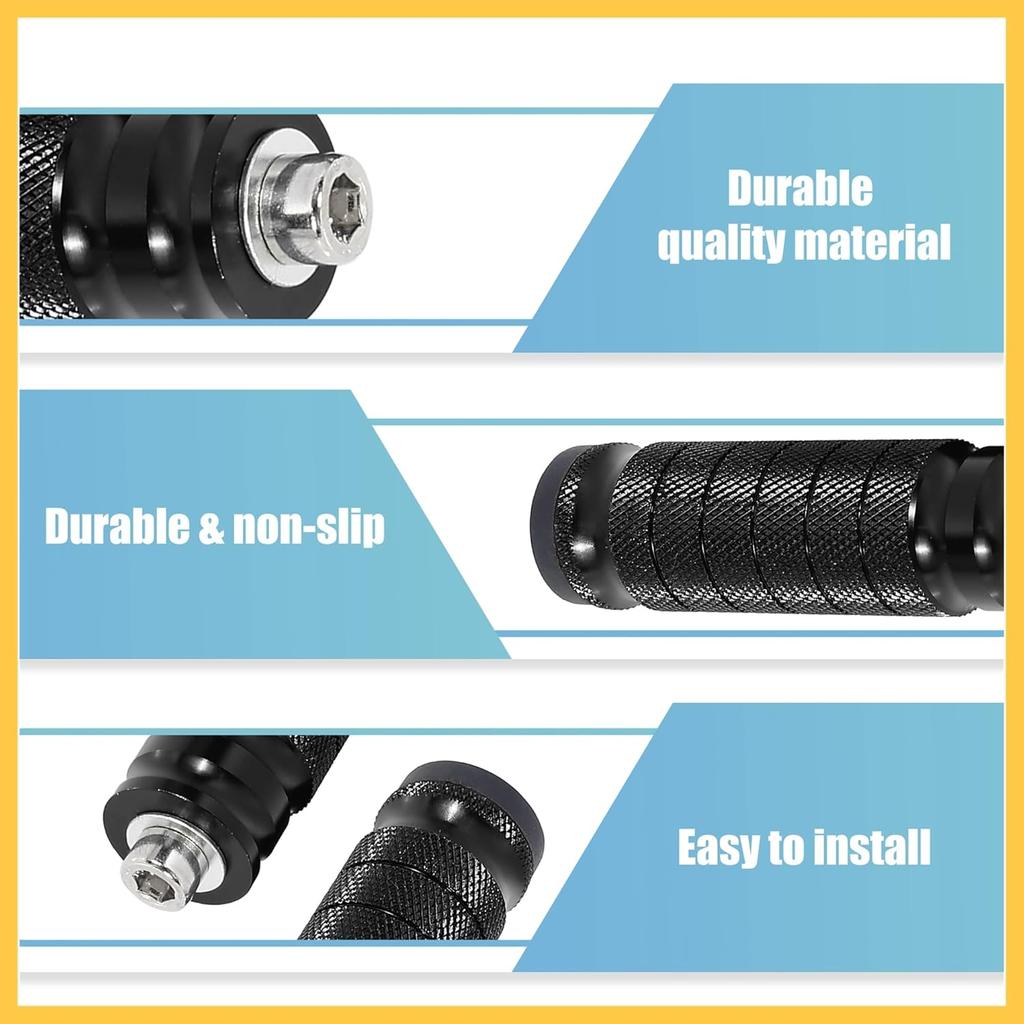 1 Pair 6mm Aluminum Aolly Motorcycle Rearset Rear Set Footrest Footpeg Foot Rest Peg Motorbike Cycling Black Auto Replacement Parts