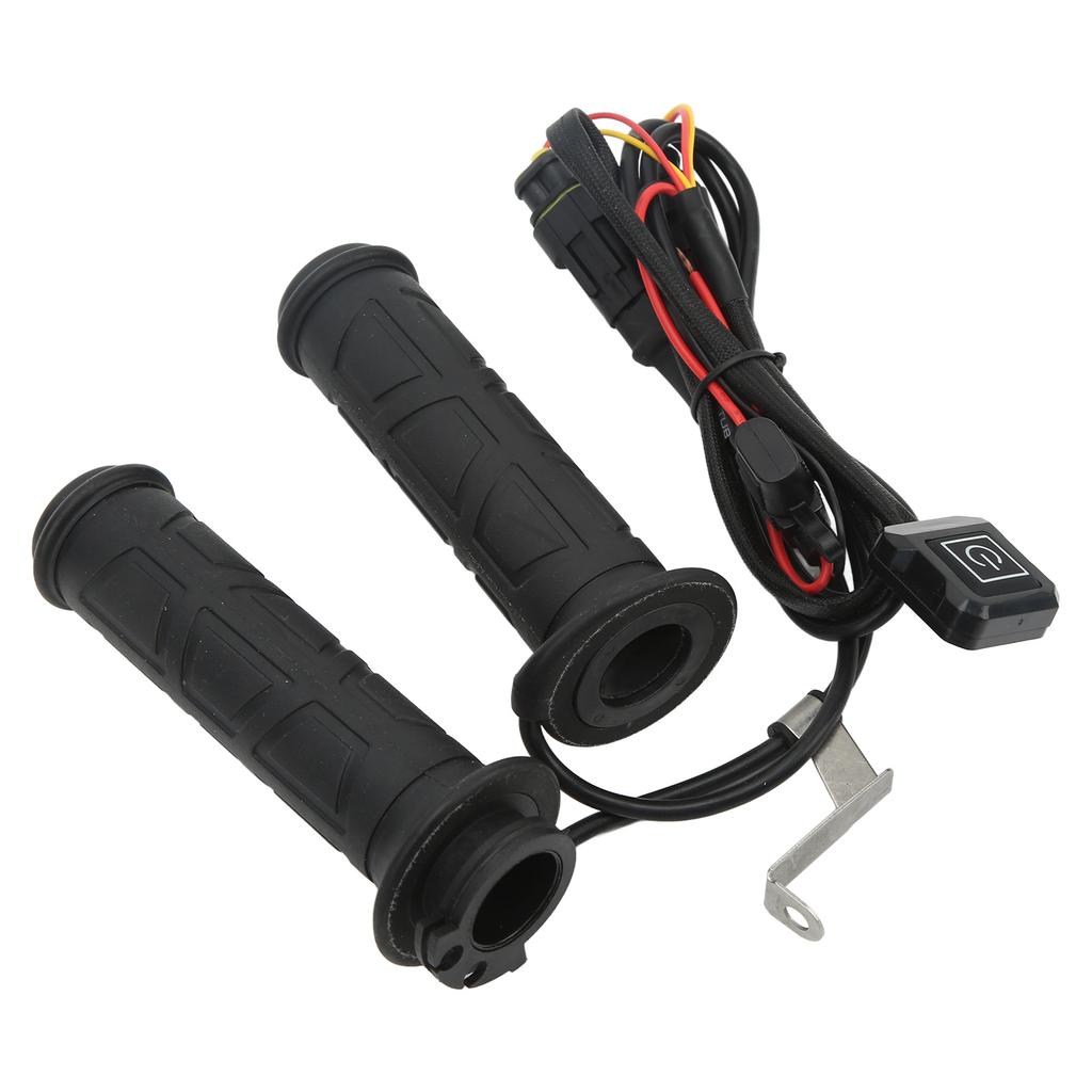 Motorcycle Heated Hand Grip 3 Levels Temperature Adjustment Electric Hand Grips for 22mm Pipe Diameter Motorbike DC12V