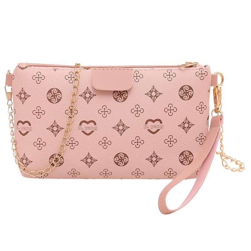 Women's Bag New Circle Printed Messenger Chain Small Square Bag Casual Change Bag Small Shoulder Bag