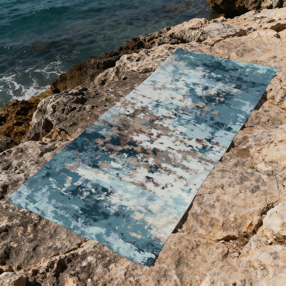 Carpet Texture ART Towel Large Quick-Drying Microfiber soft Beach Towel for Travel Fitness Sauna Bathing Camping