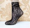 3 Pairs Sexy Black Silk Breathable Fishing Net Lace Short Socks Jacquard Black Short Stockings Women Thin Style Romantic Socks