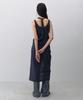 Insilence Woman Knit-Like Layered Dress Dark Blue