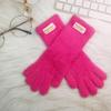 Soft Plush Fingerless Winter Gloves for Women - Long, Warm & Girlish Solid Colors