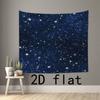 2D Flat Print Outer Space Galaxy Tapestry Dark Blue Starry Sky Moon Celestial Tapestry Fantasy Cosmic Wall Hanging for Bedroom