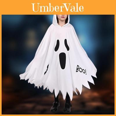 Children Halloween Ghost Skull Cloak With Night Glow For Costume Parties And Stage Performances