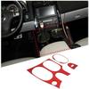 Red Carbon Fiber Center Console Gear Panel Trim Sticker for Corvette C6 05-13