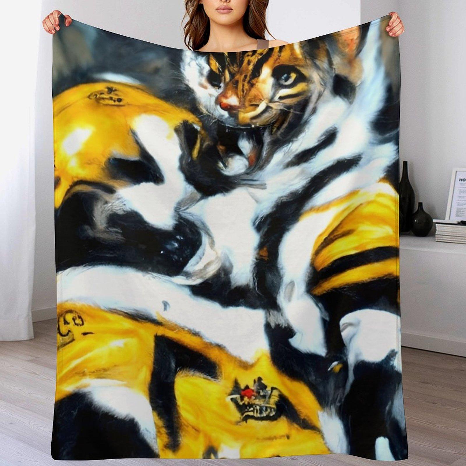 

Hamilton Tiger Cats Throw Blanket Spring Fall Cozy Throw Blanket for Couch 102x76cm(40x30in)