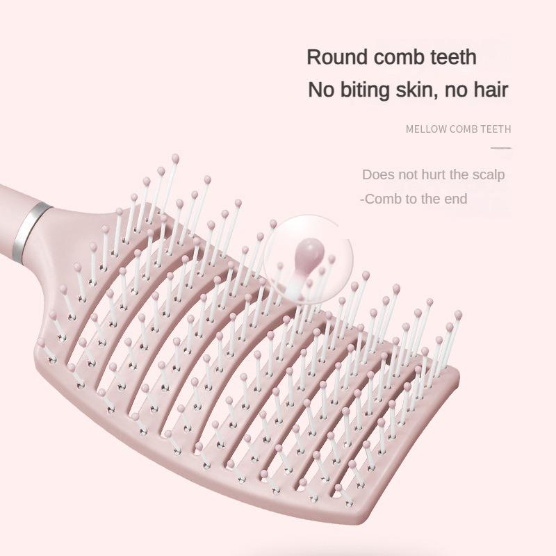 Haar Kopfhaut Massage Kamm Haarbürste Nylon Frauen Nass Trocken Lockiges Entwirren Haar Pinsel Salon Friseur Styling Werkzeug Dropship