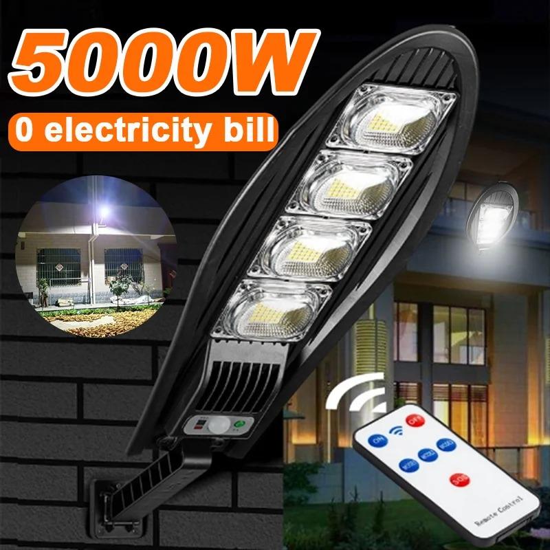 Outdoor LED Solar Lights Garden Street Light With Motion Sensor and Remote Control Waterproof Wall Light for Garage Floodlight