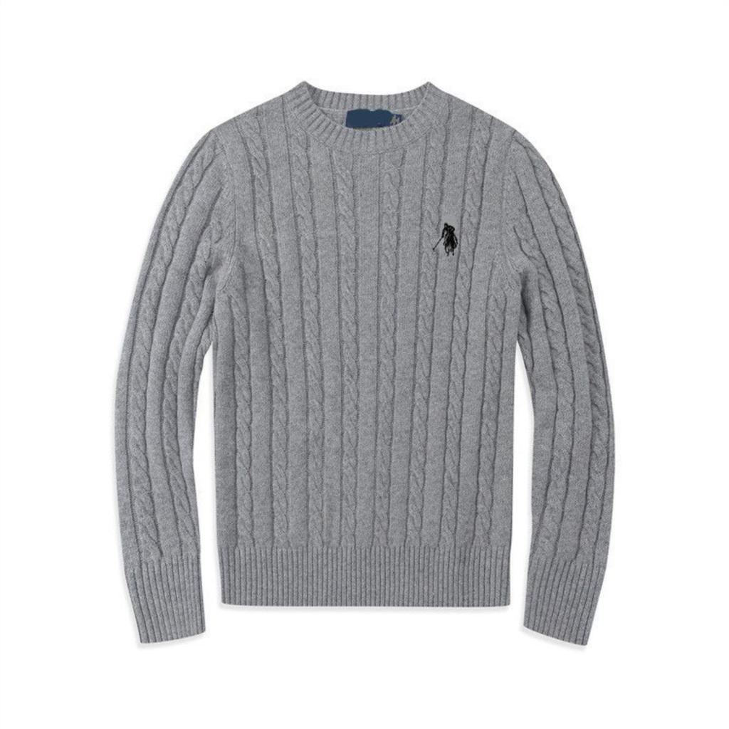 RogueWave Autumn and Winter Comfortable High-end Fashion Brand Embroidery Business Casual Versatile Warm Long Sleeved Top