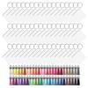 200Pieces Sublimation Blanks for DIY Keychain Craft Ornament with Tassel