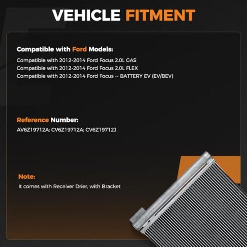 A C Condenser Auto Air Conditioning Conditioner Condenser for 2012 2013 2014 Ford Focus 2.0L Gas Flex Ac Condenser Replacement